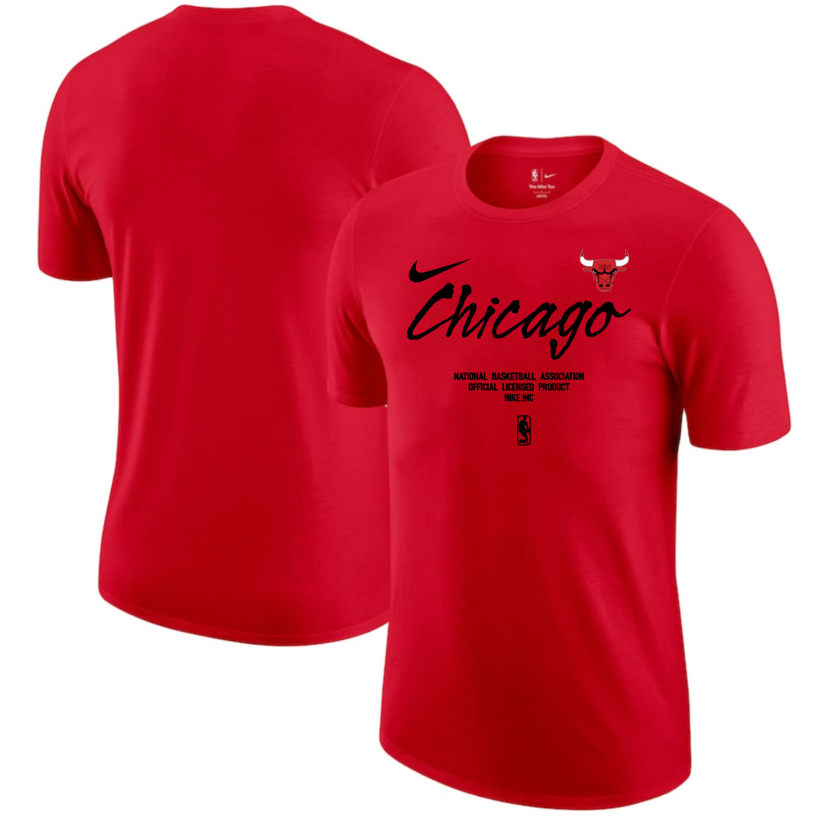 Men 2025 NBA Chicago Bulls Red Nike T shirts style 3